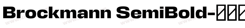Brockmann SemiBold字体转换